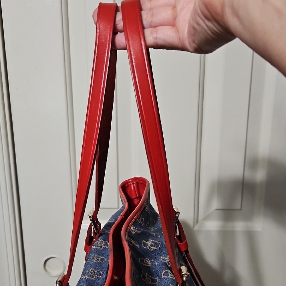 Dooney & Bourke EUC Denim Signature Tote - Picture 11 of 16